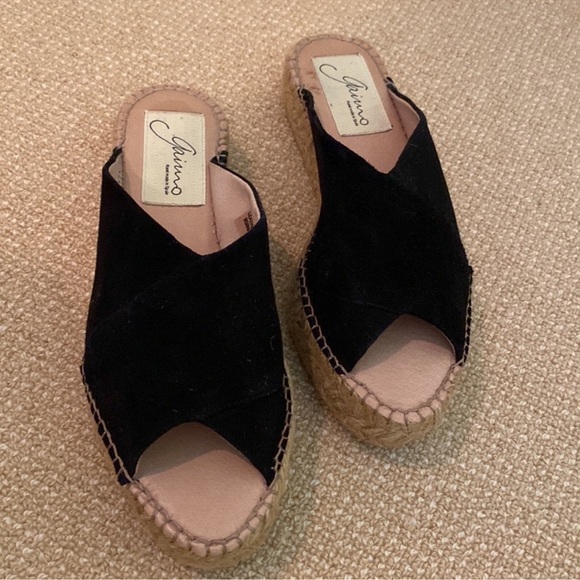 ANTHROPOLOGIE Gaimo platform leather espadrilles - Picture 3 of 4